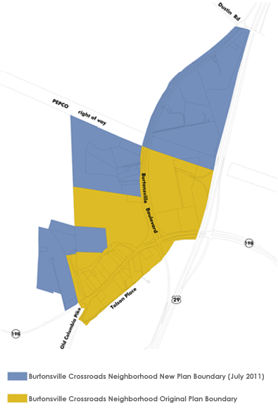 Burtonsville Crossroads Neighborhood Plan 2011 Bounday