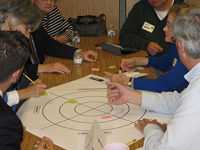 Participants share ideas about the Ten Mile Creek Limited Amendment at the November community meeting.