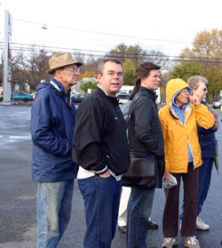 Planning Director Rollin Stanley (third from right) joins residents in Glenmont for a walkabout to learn more about community issues.