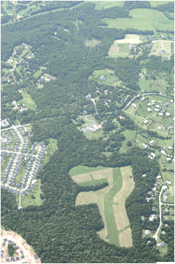 Aerial of green corridor