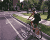photo - rider approaching an intersection