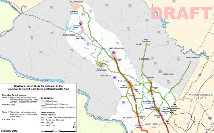 Bus Rapid Transit map