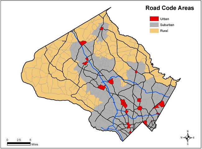 Road Code Areas