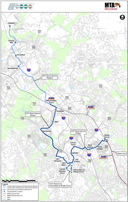 CCT route map