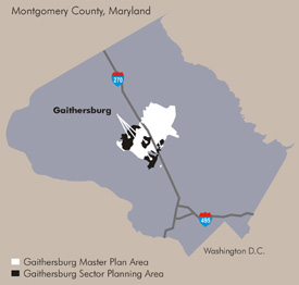 Gaithersburg locator map