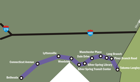 Proposed Purple Line Montgomery County