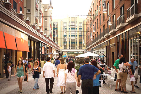 pedestrian street in mixed-use development