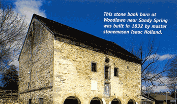 photo - stone bank barn at Woodlawn