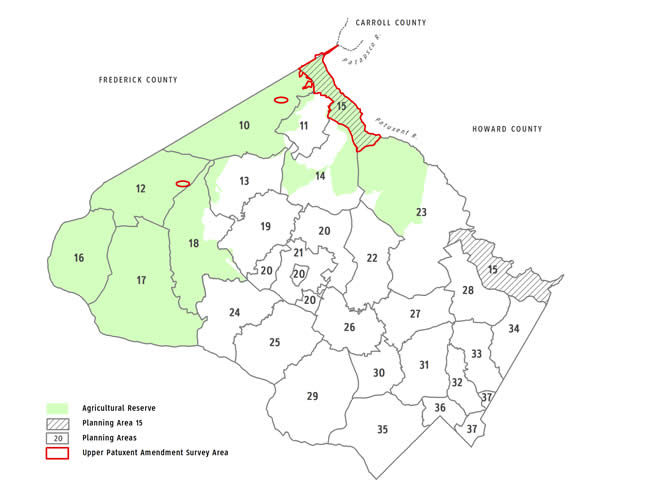 Upper Patuxent Amendment survey area