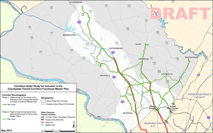 Countywide Master Plan Transit Corridors