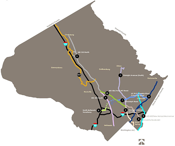 Transit Corridor Network Map